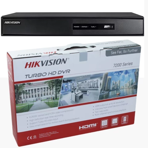 kic de Videovigilancia Hikvision Turbo HD 7200 Series con 4 Cámaras ColorVu 5MP - Imagen 3